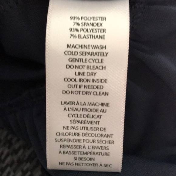 BEACHLUNCHLOUNGE Blue Crushed Velvet Peplum Blouse Fall Winter Holiday Career M - Picture 7 of 7